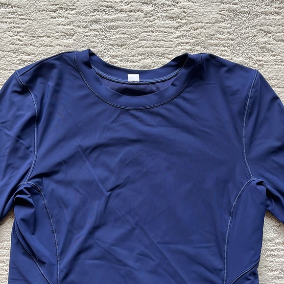 Lululemon Blue Long Sleeve w Thumb Holes - Picture 3 of 9